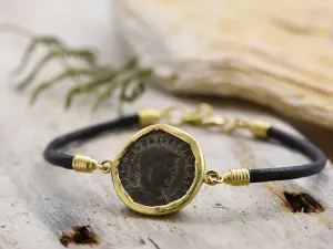 Pulsera de Ouro con Moeda Romana Auténtica