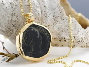 Gold Pendant with Roman Coin