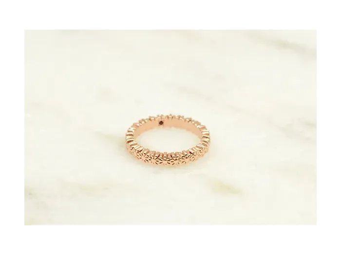 18K Rose Gold Flower Ring