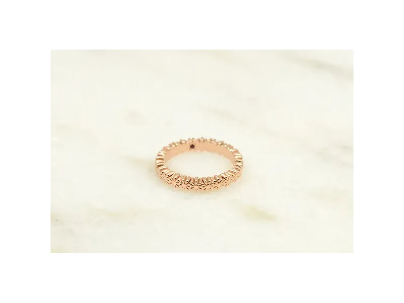 18K Rose Gold Flower Ring