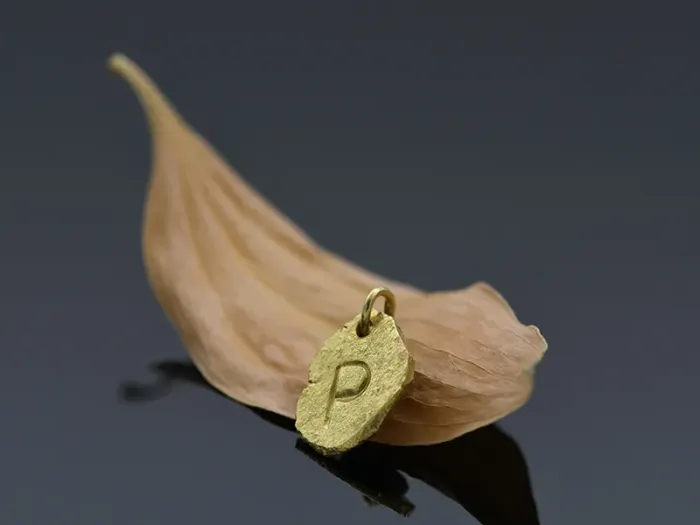 Wabi-Sabi Pendant with Initial