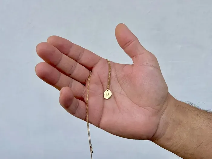 Colgante Wabi-Sabi con Inicial