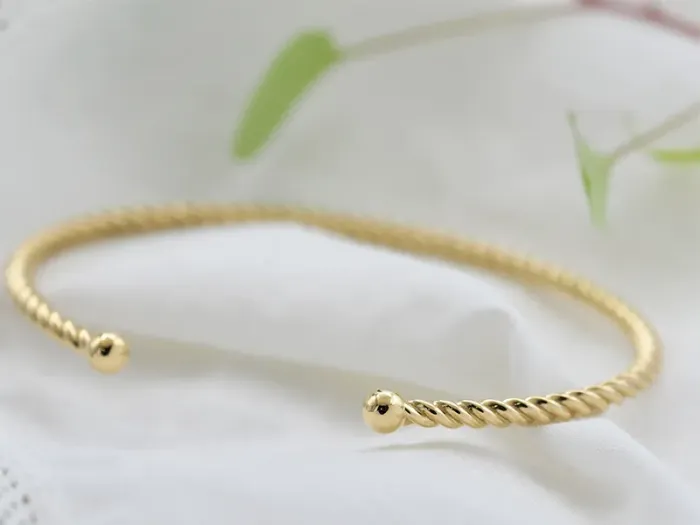 Brazalete de Espiral en Ouro Amarelo