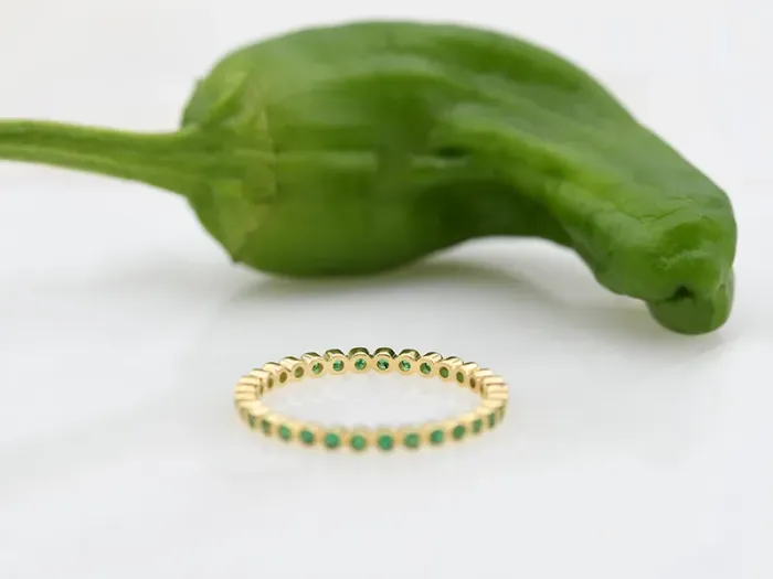 Gold Ring with Emeralds