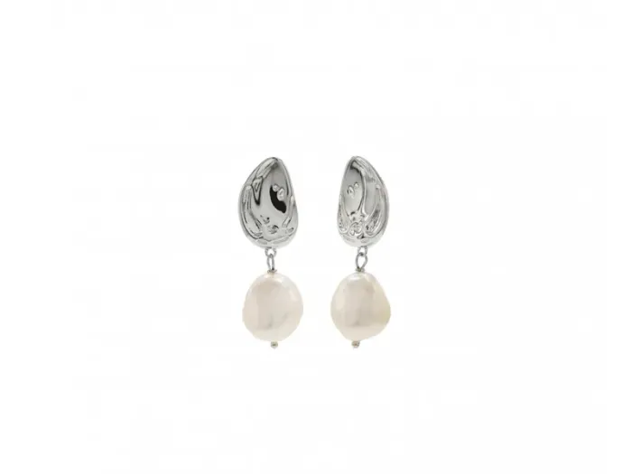 Pendientes de Plata con Perla