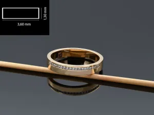 Alianza de Ouro Rosa con Diamantes