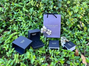 Alianza de Ouro Rosa con Diamantes