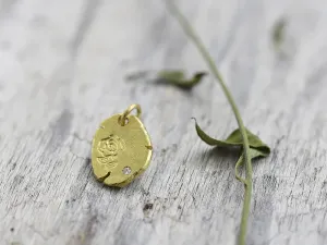 Colgante Wabi-Sabi con Rosa e Diamante