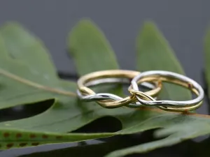 White and Yellow Gold Wedding Ring