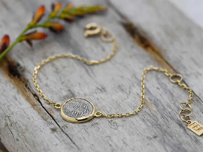 Pulseira de Ouro con Moeda Hispano-Árabe