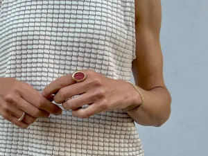 Anillo de Oro con Sello De Cornalina