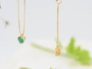 Colgante con Esmeralda Talla Corazón