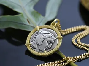 Colgante de Ouro con Moeda Grega