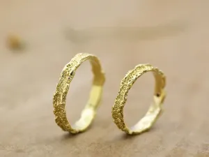 18K Rustic Finish Gold Ring