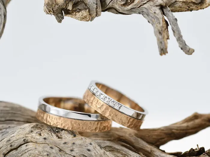 18K White and Rose Gold Ring