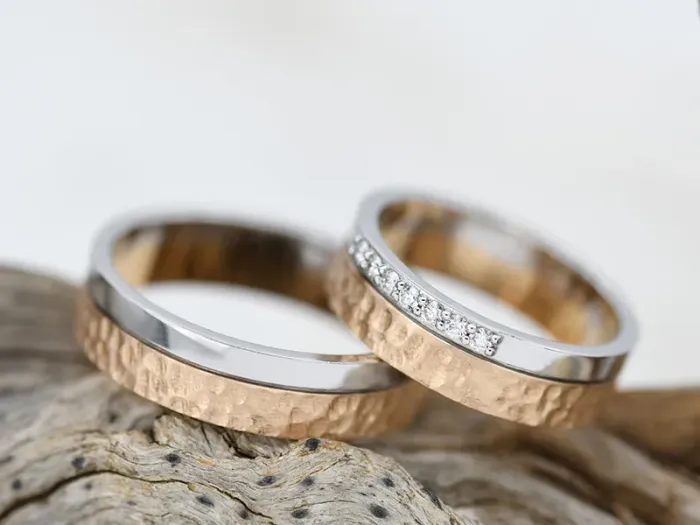 18K White and Rose Gold Ring