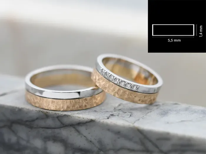 18K White and Rose Gold Ring