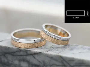Alianza de Oro Rosa y Blanco