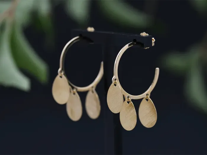 Gold-Plated Silver Earrings with Plates