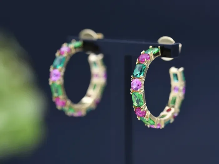 Silver Earrings with Zirconias