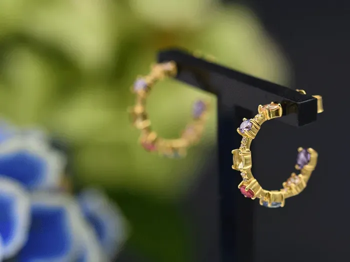 Aros de Plata Dorada