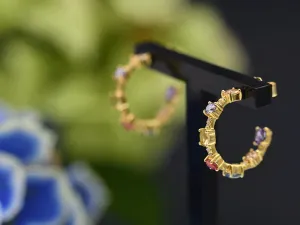 Aros de Plata Dorada