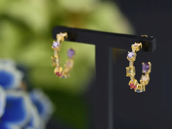 Aros de Plata Dorada