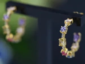 Aros de Plata Dorada