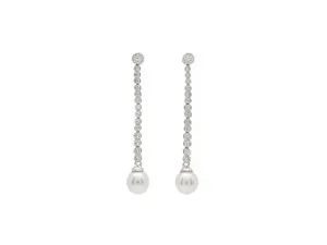 Pendientes de Plata con Circonitas y Perla