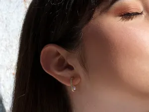 Pendientes de Plata Dorada con Perla