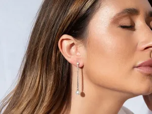 Pendientes de Plata con Circonitas y Perla