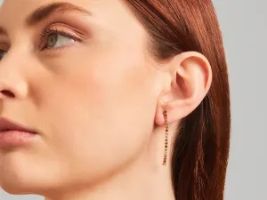 Pendientes de Plata Dorada con Circonitas Multicolor