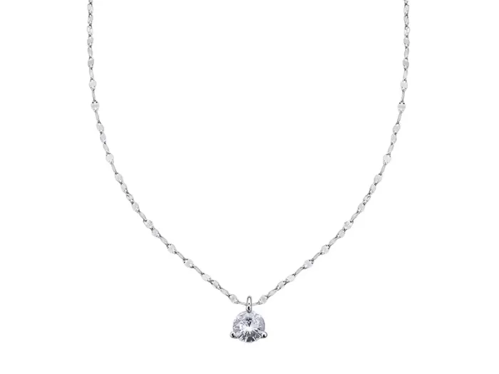 Silver Necklace with Zirconias
