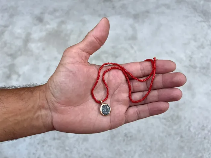 Gold Pendant with Ancient Greek Coin