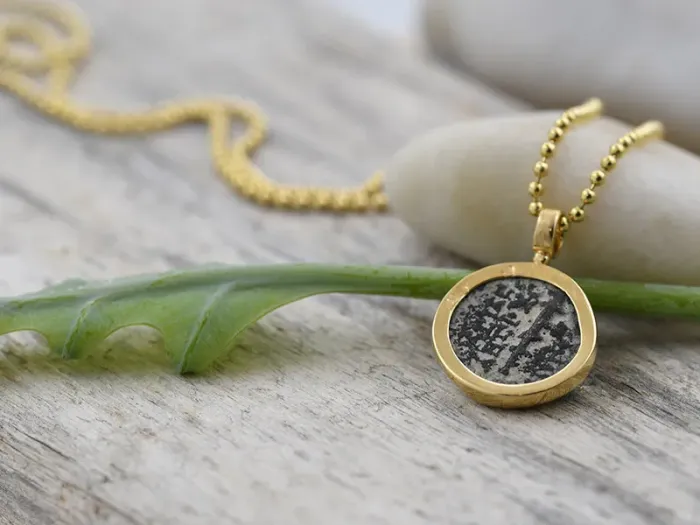 Gold Pendant with Ancient Greek Coin