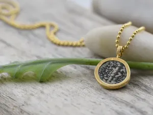 Gold Pendant with Ancient Greek Coin
