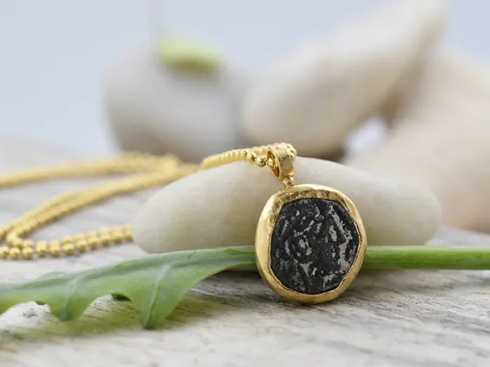 Gold Pendant with Ancient Greek Coin