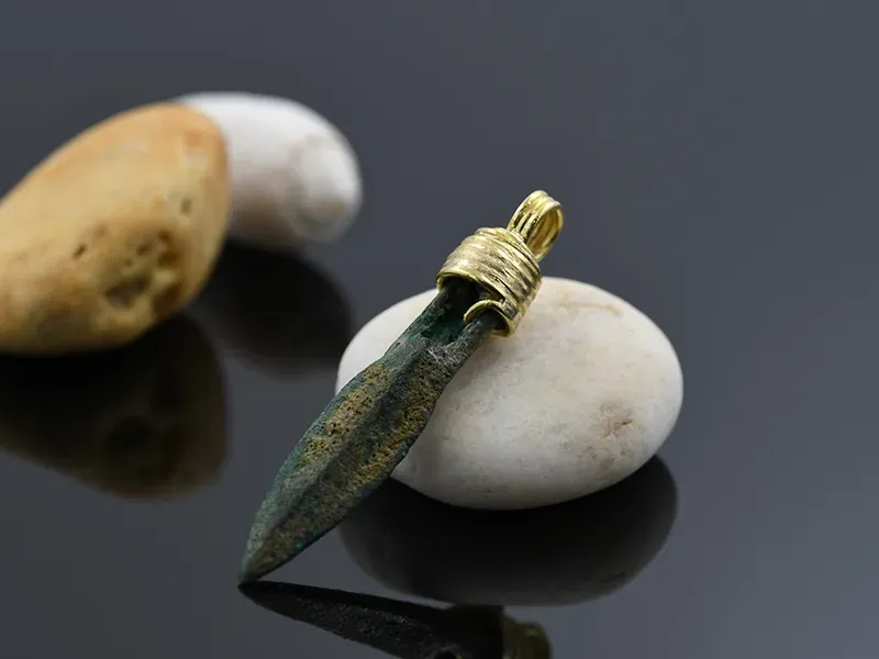 Gold Pendant with Ancient Greek Arrowhead