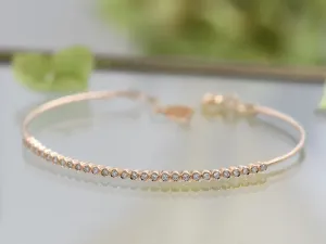 Brazalete de Oro Rosa con Diamantes