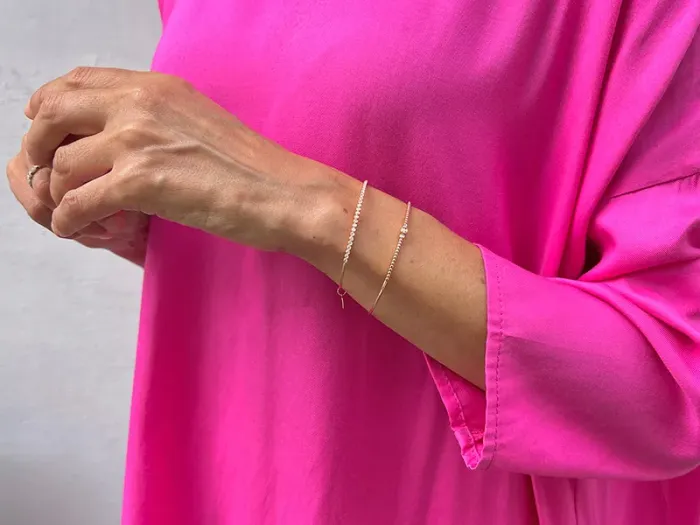Brazalete de Oro Rosa con Diamantes