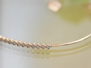 Brazalete de Oro Rosa con Diamantes