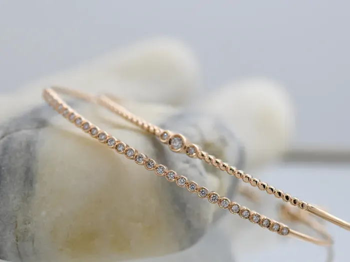 Brazalete de Ouro Rosa Vintage