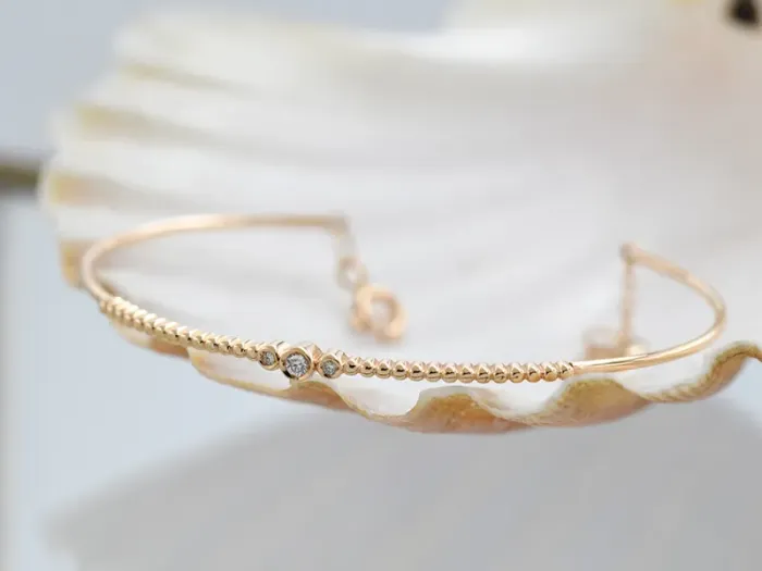 Brazalete de Ouro Rosa Vintage