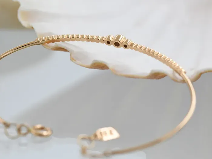 Brazalete de Ouro Rosa Vintage