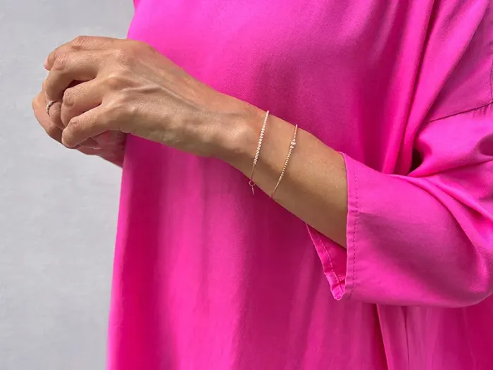 Brazalete de Ouro Rosa Vintage
