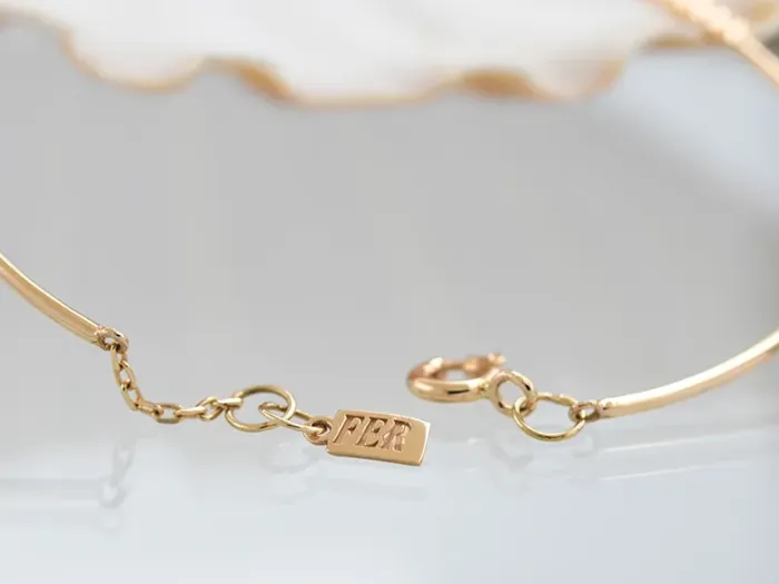 Brazalete de Ouro Rosa Vintage