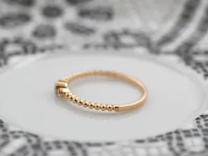 Anillo de Oro Rosa con Diamantes Negros