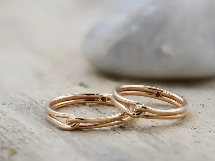 18K Rose Gold Ring Infinity Design Version 2