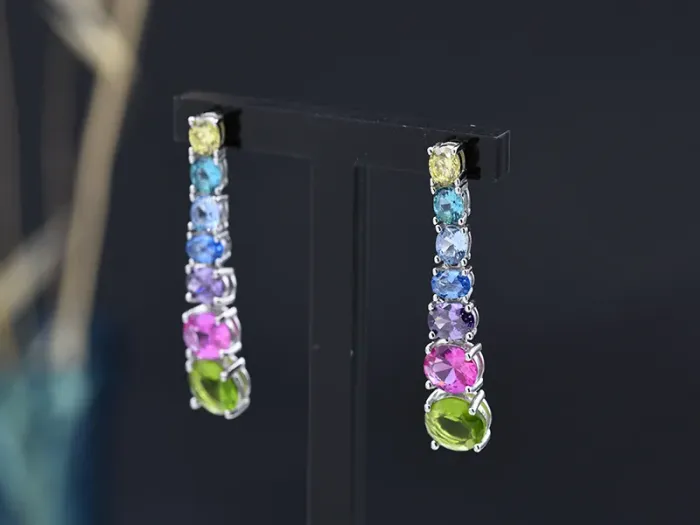 Silver Earrings with Zirconias