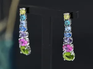 Silver Earrings with Zirconias